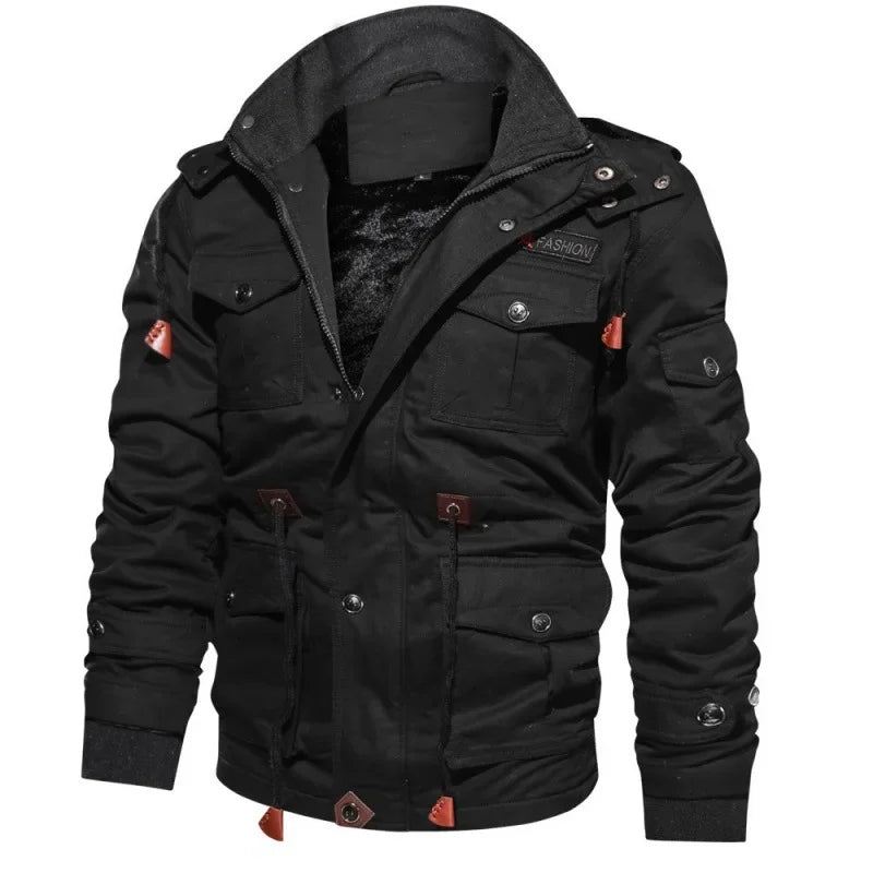 Winter Men Jackets Military Coats Multi-pocket Jackets High Quality Male Cotton Coats