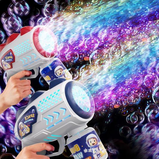 Astronaut Electric Bubble Gun Kids Toy Bubbles Machine Automatic Soap Blower with Light Summer Outdoor Party Games Children Gift - Hiron Store