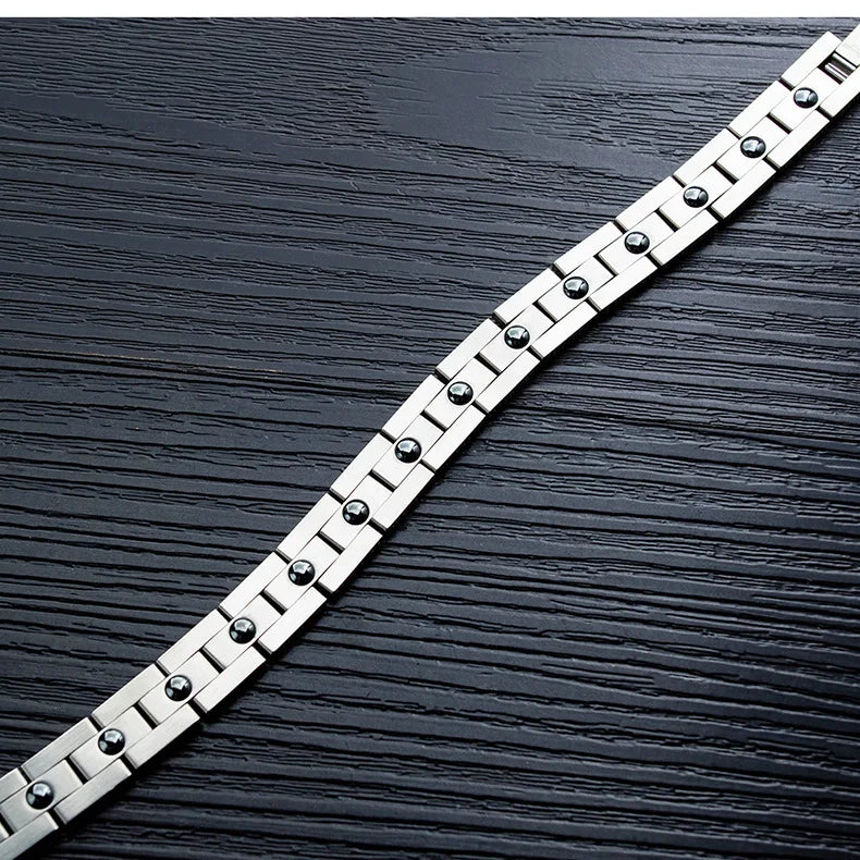 Titanium Steel Magnetic Health Bracelet Pure Titanium Tungsten Steel Anti-fatigue Energy Bracelet