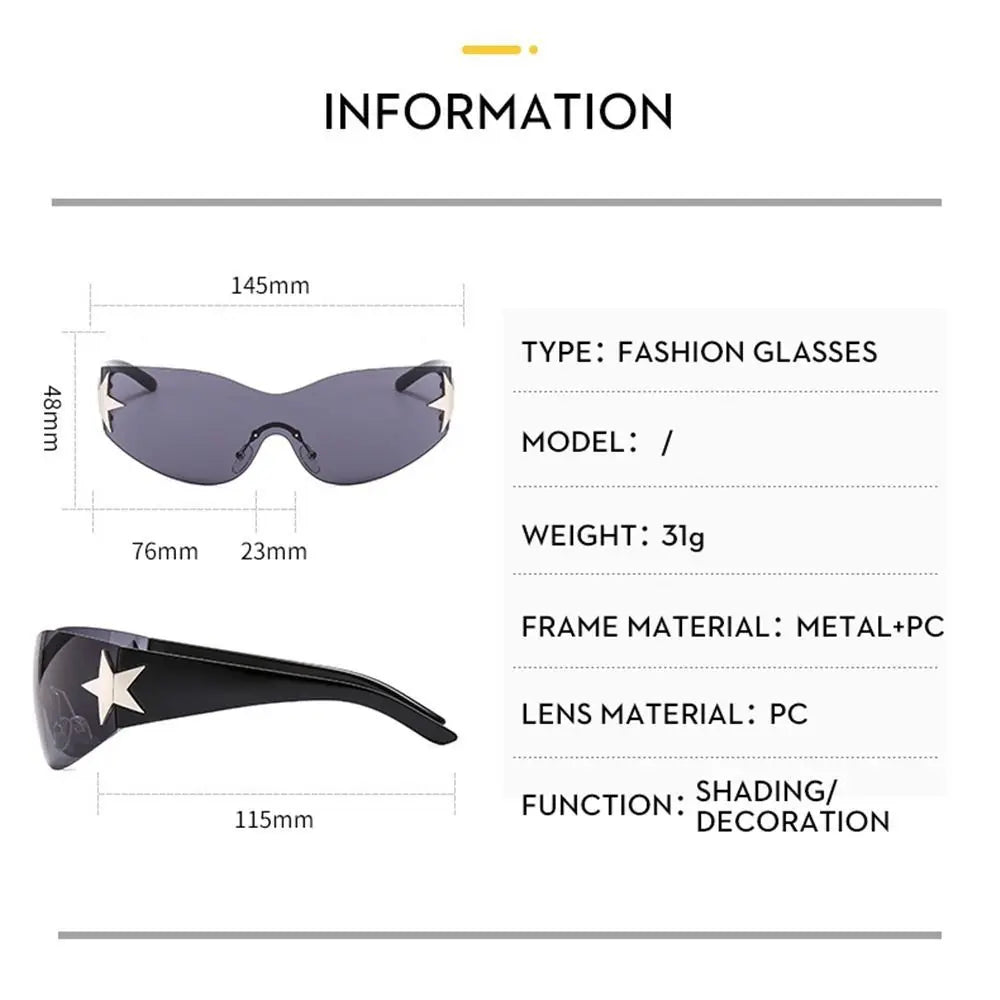 2024 Fashion Punk Y2K Sunglasses for Women Men Eyewear Goggles