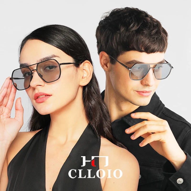 Photochromic Sunglasses, Men Women Polarized Sun Glasses, Chameleon Anti-glare Driving Sunglasses