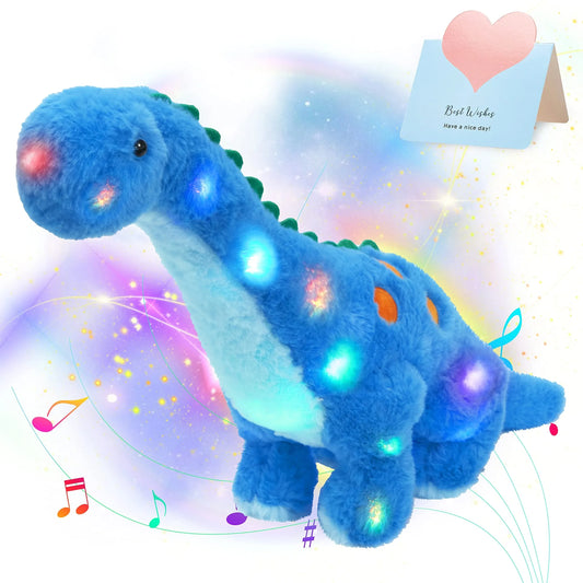 LED Light Musical Stuffed Toy Animals Luminous Glowing Cute Pillows Plush Toys