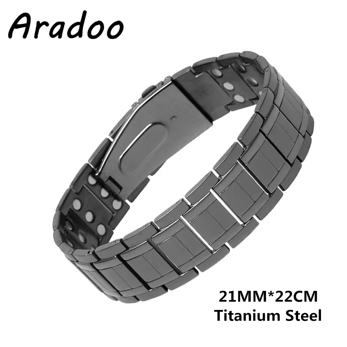 Men's Titanium Steel Magnetic Energy Bracelet Negative Ion Anti-fatigue Strap Bracelets