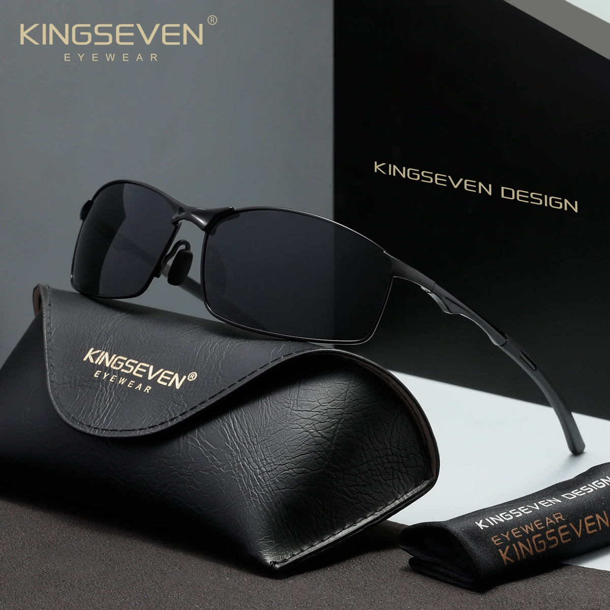 KINGSEVEN Fashion Sunglasses, Luxury Retro Men Women Sunglasses,   Cycling Glasses ,Outdoor Causal Sport Driving Fishing