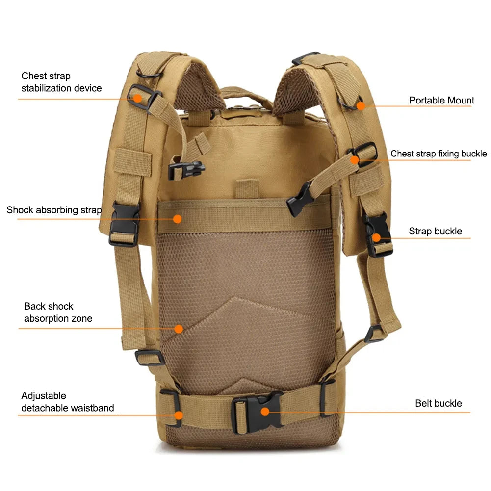 Classic Tactical Backpack Travel Sports Camouflage Bag Outdoor Climbing Hunting Backpack