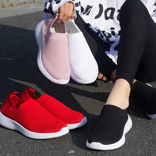 2024 Spring Women Shoes Knitting Sock Sneakers Women Flat Shoe