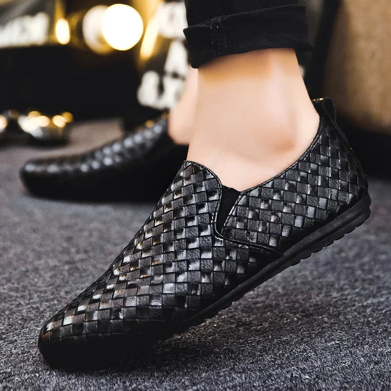 Men's Casual Leather Shoes Spring/Autumn Ventilate Men Loafers Shoes Driving Man Shoe