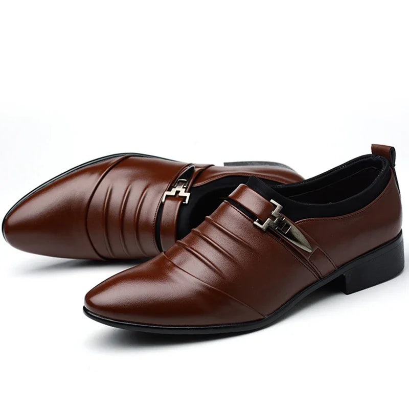 Classic Men's PU Leather Business Casual Male Formal Shoes