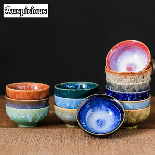 45ml Mini Tea Bowl Kiln Transformation Ceramic Tea Cup Chinese Kung Fu Teacup Espresso Coffee Cups