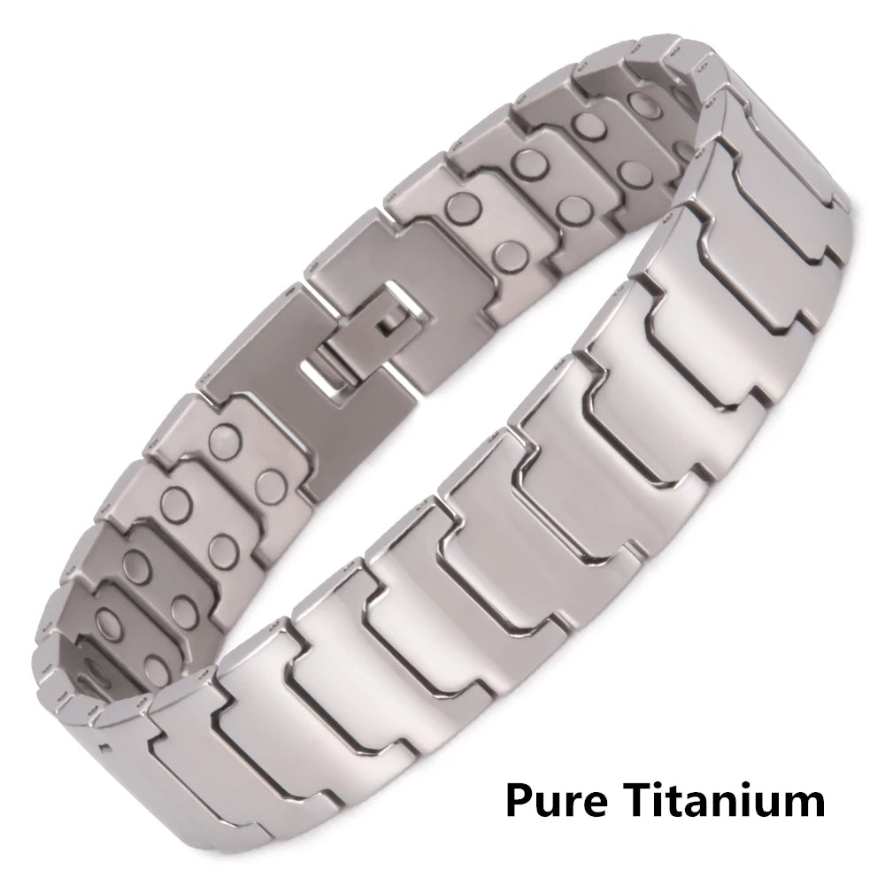 Titanium Steel Magnetic Health Bracelet Pure Titanium Tungsten Steel Anti-fatigue Energy Bracelet