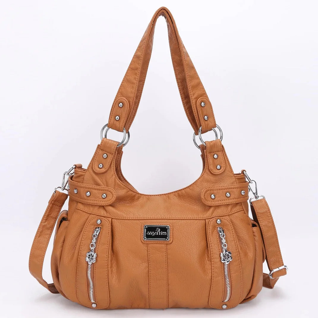 Winter Fashion Shoulder Bag for Women Soft PU Crossbody Handbg Large Capacity Hobos Purse