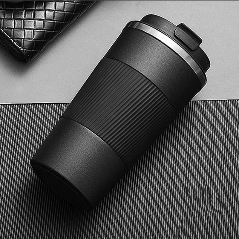 380ml/510ml Double Stainless Steel 304 Coffee Thermos Mug Leak-Proof Non-Slip Car Vacuum Flask Travel Thermal Cup Water Bottle - Hiron Store