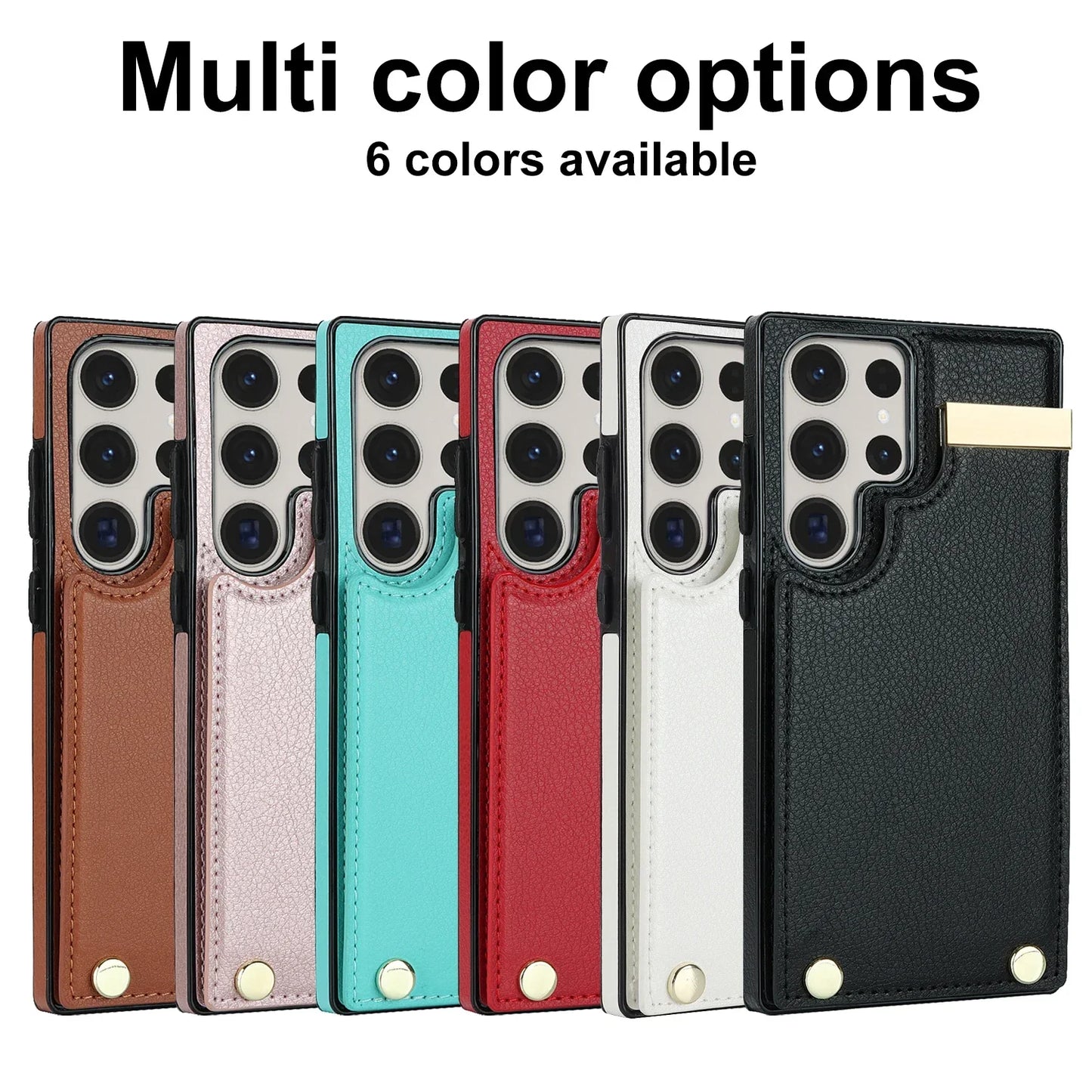 Case For Samsung Galaxy S21 S20 S23 FE S24 S22 Plus Note 20 Ultra A55 A73 A54 A53 A52S A15 A14 5G Organ Card Slot Leather Cover