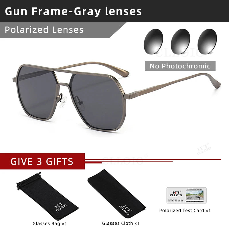 Photochromic Sunglasses, Men Women Polarized Sun Glasses, Chameleon Anti-glare Driving Sunglasses
