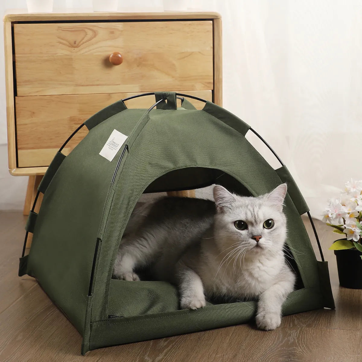 Pet Tent Bed Cats House Supplies Products Accessories Warm Cushions Furniture Sofa Basket Beds Winter Clamshell Kitten Tents