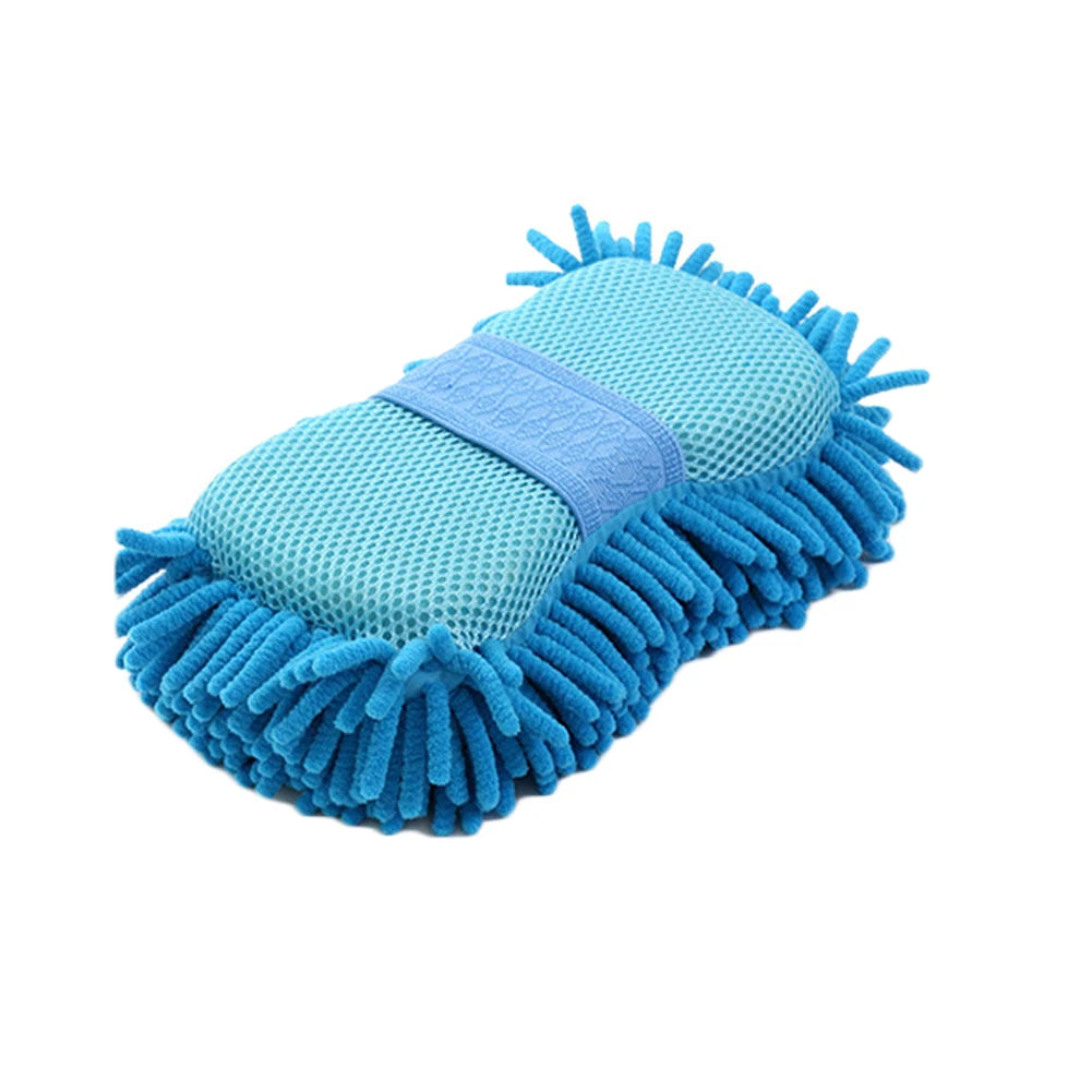 1pc Car Wash Glove Microfiber Chenille Car Wash Sponge Care Washing Detailing Brush Pad Multifunction Cleaning Tool - Hiron Store