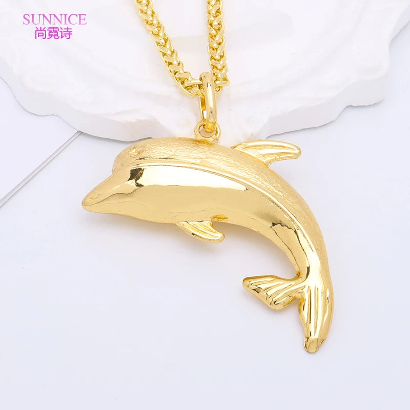 Necklace For Women Men Dubai Gold Colour Pendants Jewellery