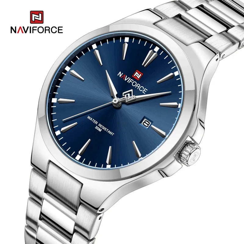 NAVIFORCE Original Watches for Men Stainless Steel Elegant Male Waterproof watch