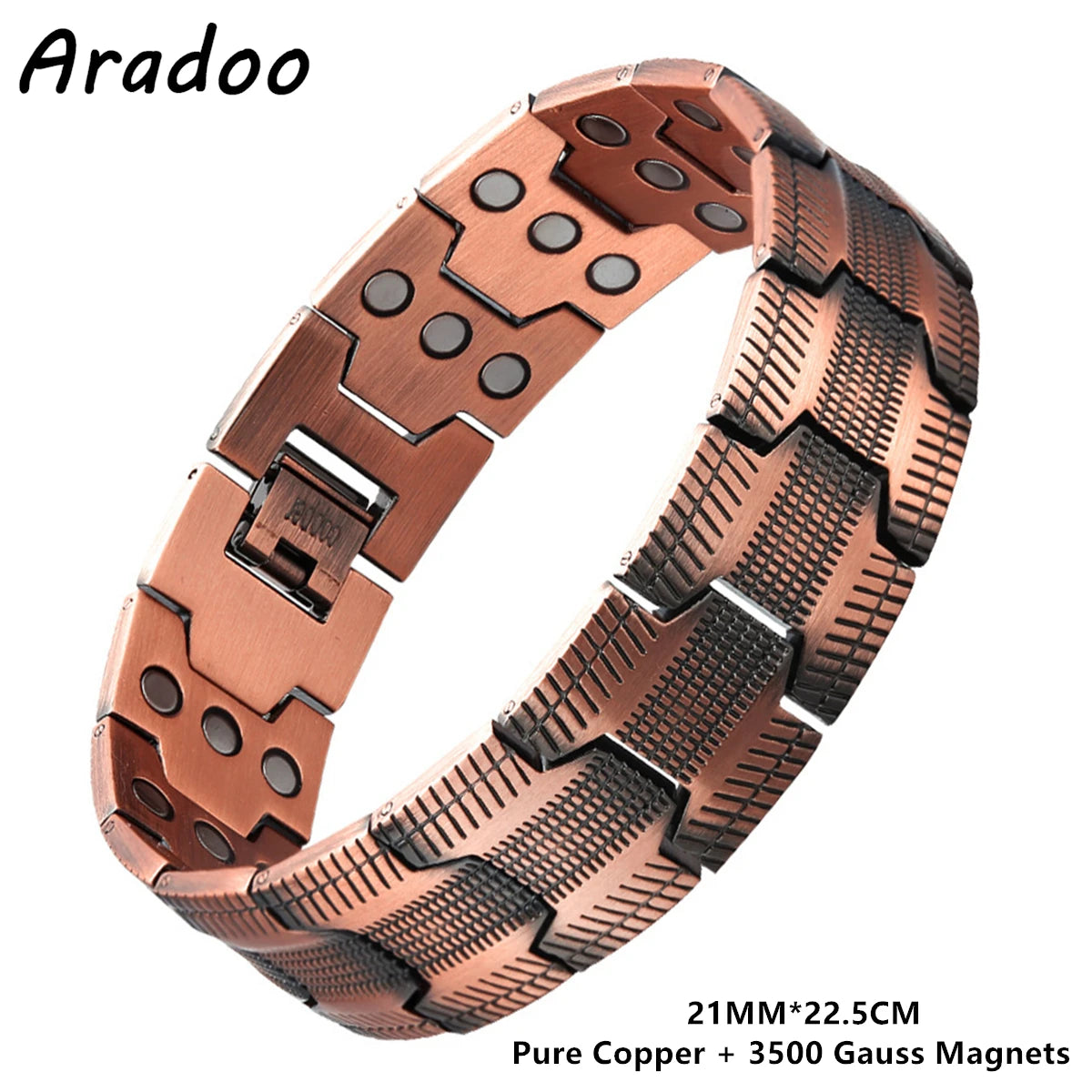 Titanium Steel Bracelets with 3X Ultra Strenth Neodymium Magnets Adjustable Health Magnetic Therapy Link Bracelet