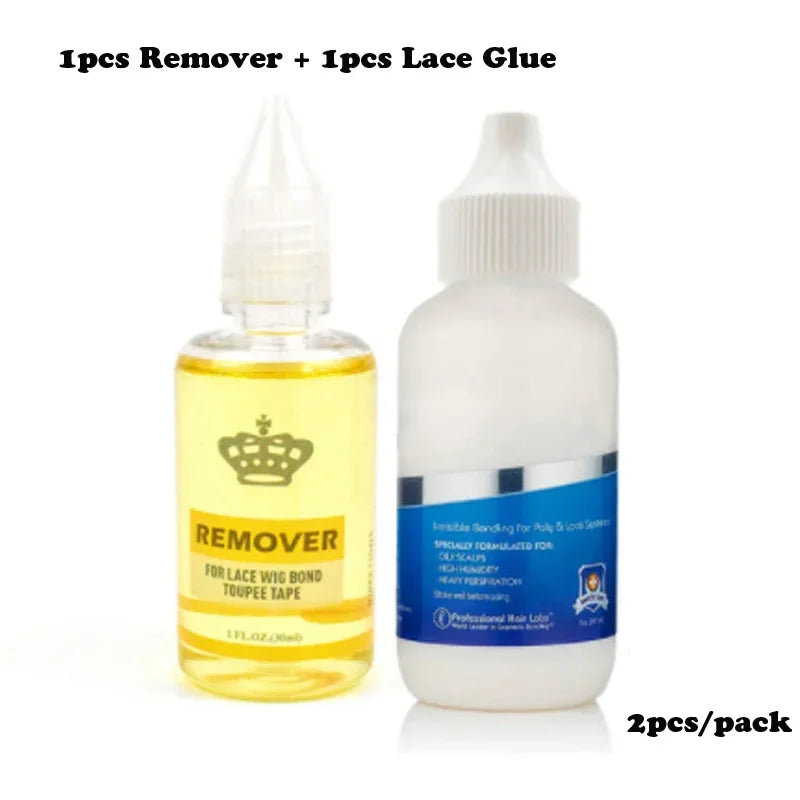 Plussign wig Glue with Remover set, Super hold hair Adhesive kit For Lace Wigs, Toupee &Closure