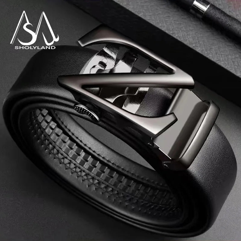 Men's Needle Style Buckle High-end Business Men's Belt