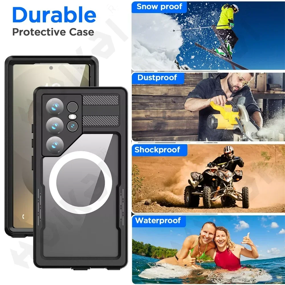 Case For Galaxy S25 S24 S23 Ultra Plus Waterproof Shockproof Underwater Built Screen Protector Cover