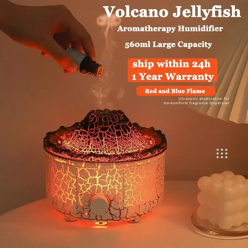 Air Humidifier Aromatherapy Diffusers Essential Oil Jellyfish Smoke Aroma Fragrance Room Décor