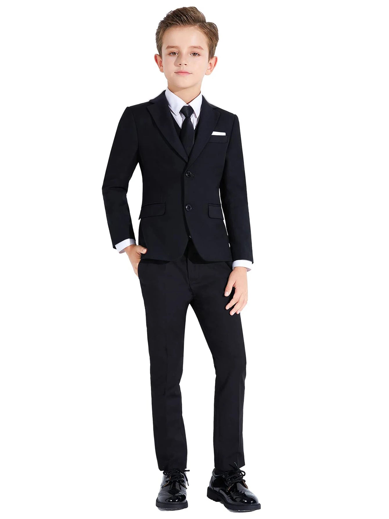 Boys Suits Colorful Formal Suits 5 Piece Slim Fit Dresswear Suit Set School Uniforms