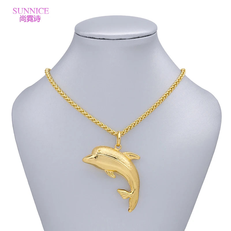 Necklace For Women Men Dubai Gold Colour Pendants Jewellery