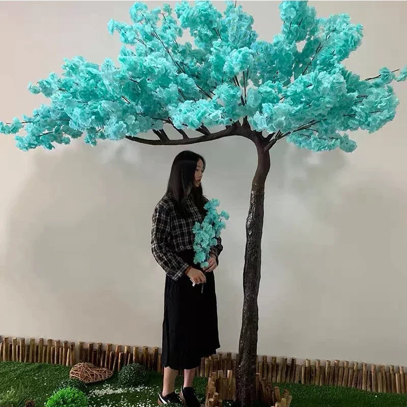 Artificial Cherry Blossom Tree Large Fake Peach Blossom Plant Wedding & Outdoor Home Garden Decoration Christmas Home Decoration
