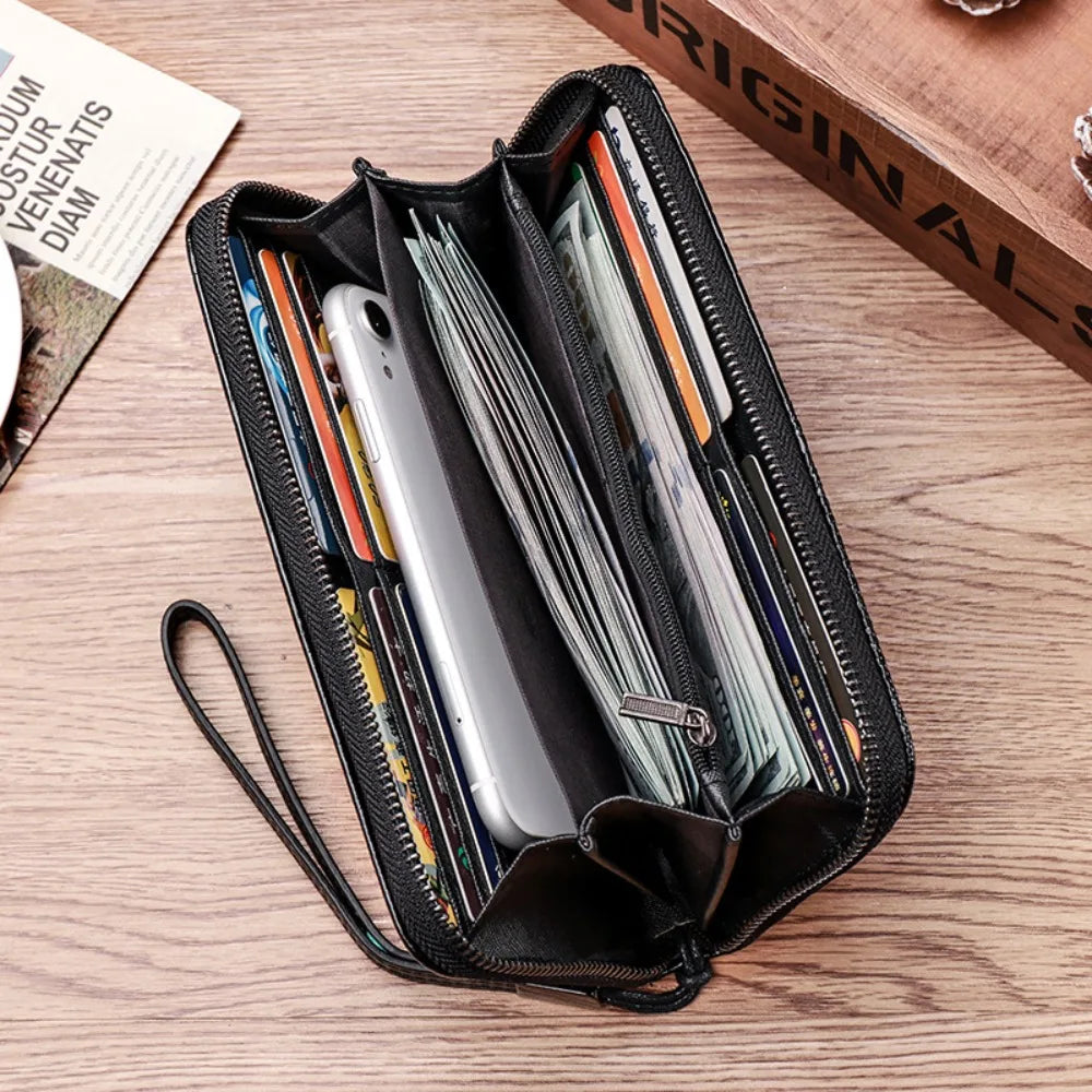 Men's  Wallet Luxury Pattern Men's Safe Clutch Waist Bag Business Male Money Purse Card Bag Holder