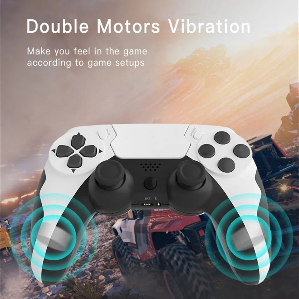 GAMINJA P48 Wireless Gamepad with Six Axis Gyroscope Game Controller For PS4 PS3 Console Wins 7 8 10 Dual Vibration PC Joystick - Hiron Store