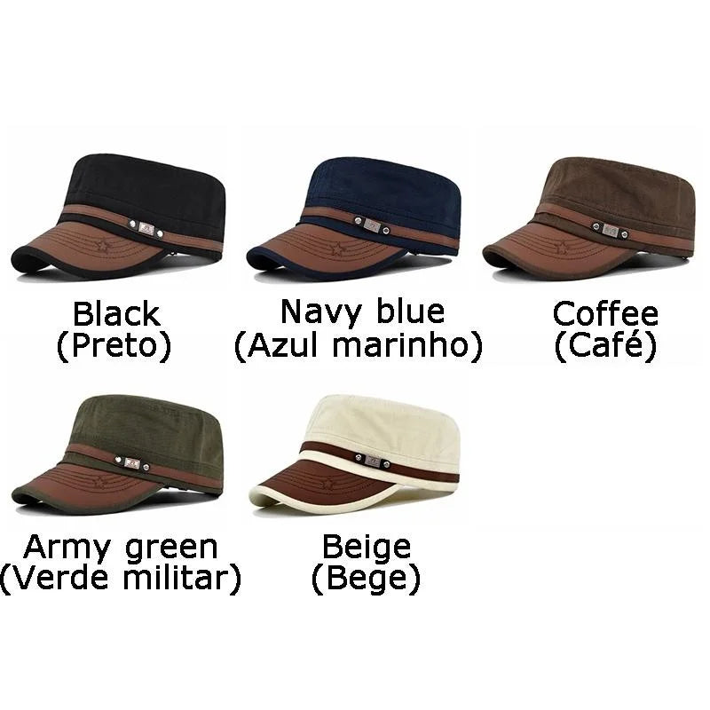 Embroidered Flat Cap casual hat Baseball Cap Outdoor Sports Hat for Hiking & Fishing Hat