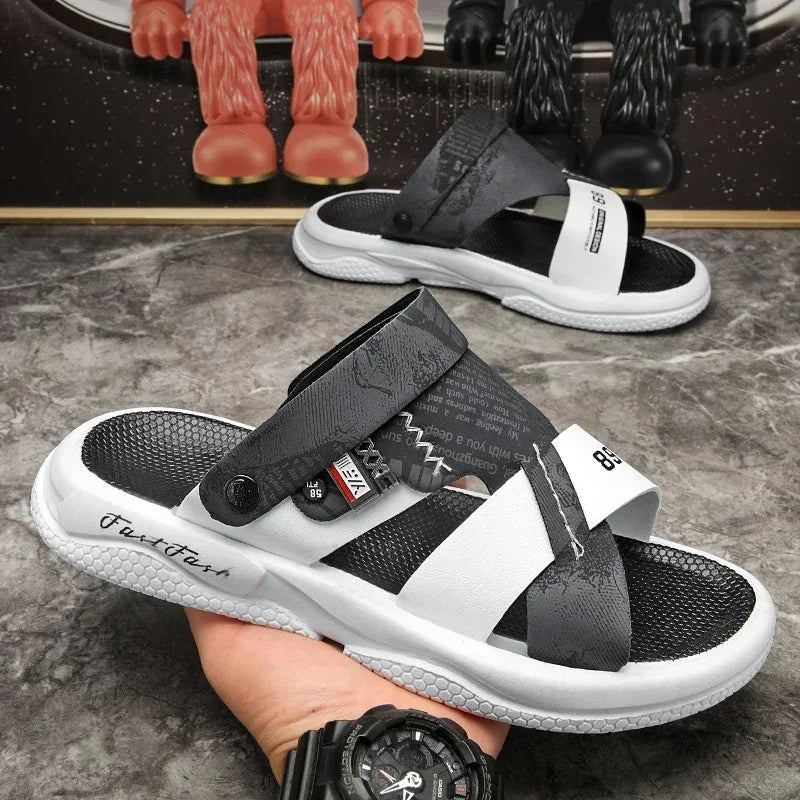 Summer Men's Slippers Comfortable Beach Sandal Man's Leather Sandals