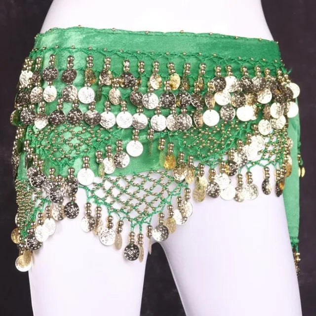 New Style Top Selling Belly Dance Waist Chain Hip Scarf Bellydance Coins Belt Dancing Waist Belt Dancer's Accessories - Hiron Store