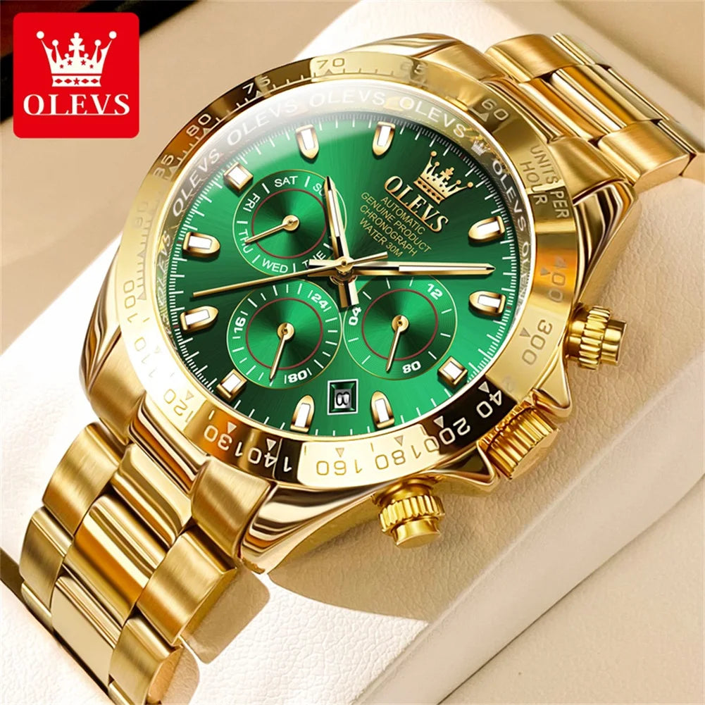 Men's Watches Calendar Week Display Luminous Waterproof TOP Brand Business Automatic Wristwatch