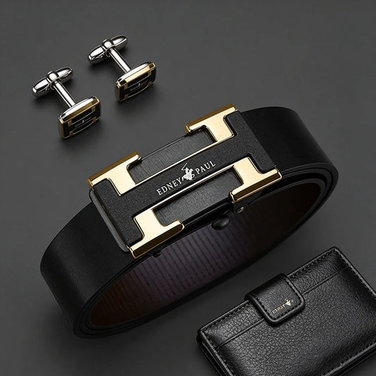 Stylish Men Leather Belt, Fashion Belts for Daily Life, Leisure, Party, Festival, Work, and Business Automatic Buckle