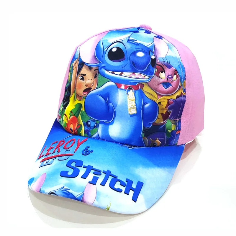 Disney Stitch Baseball Cap Children's Hat Male girl l Hat Cartoon Kids Sun Hats