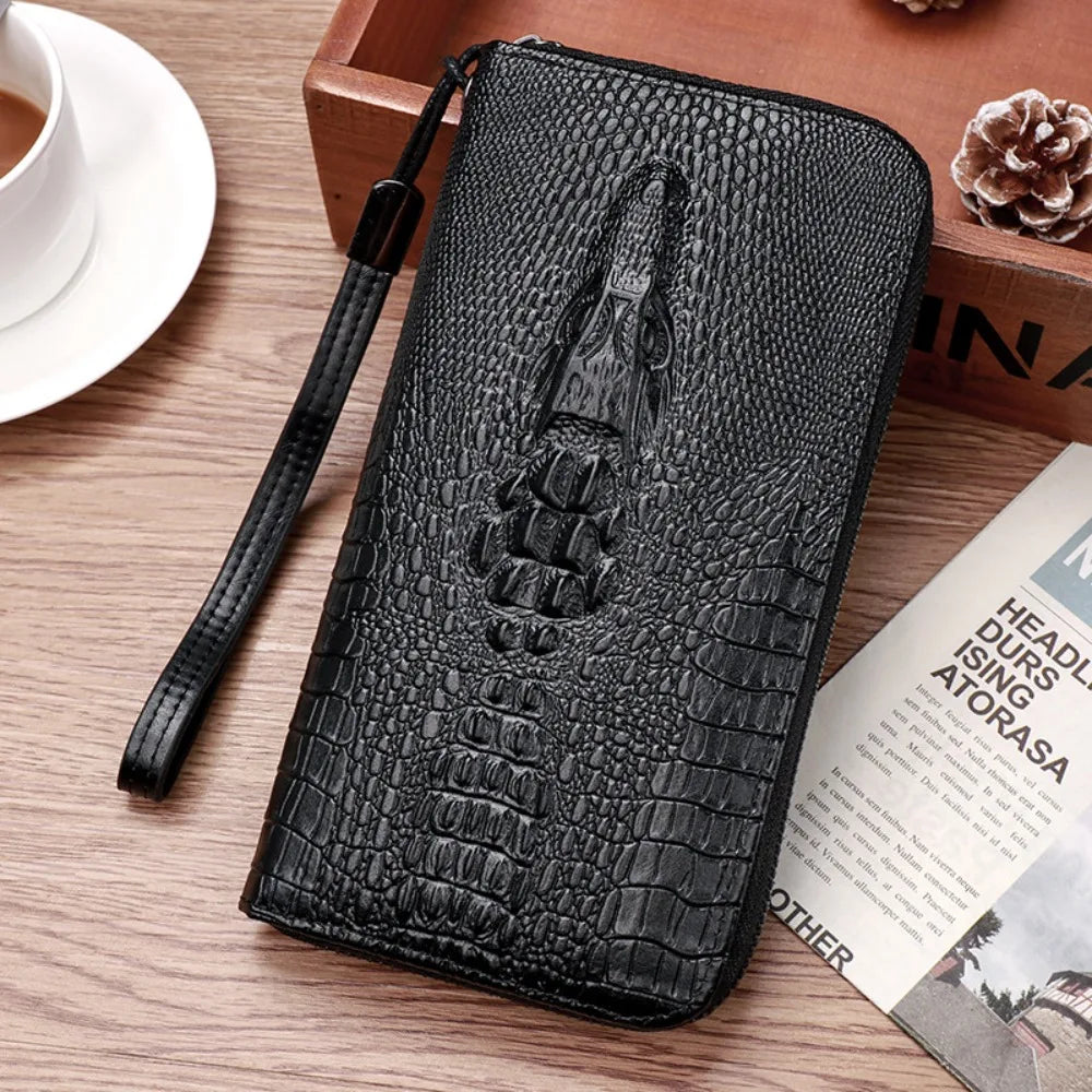 Men's  Wallet Luxury Pattern Men's Safe Clutch Waist Bag Business Male Money Purse Card Bag Holder