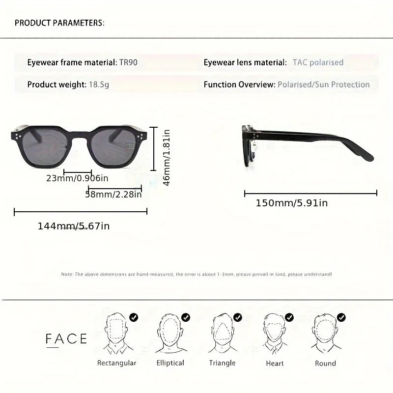 New Retro Polarized Men's Sunglasses Women Sunglasses Male Eyewear