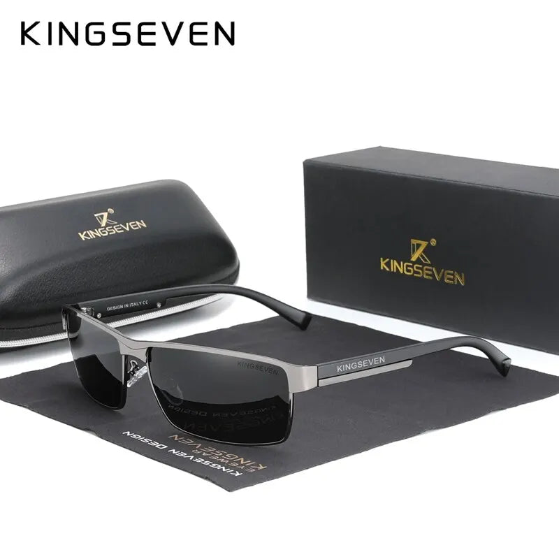 KINGSEVEN Men Polarized Sunglasses, Design  Women SunGlasses, UV400 Anti-glare Driving Square Eyeglasses