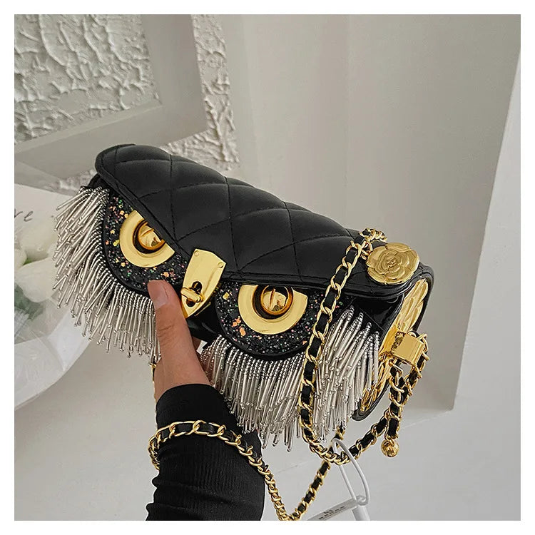 Cute Owl Bags for Women Luxury Handbag Crossbody Leather Animal Print Shoulder Bag