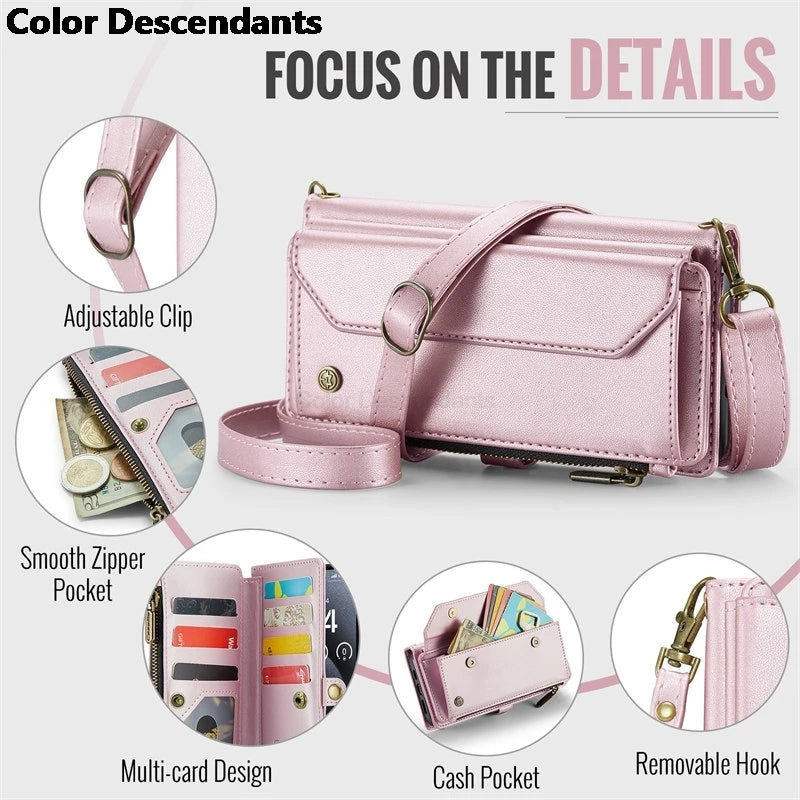 Removable Shoulder Strap Phone Bag For Samsung Galaxy M13 A04 A13 A23 A24 A25 A50 A30 A34 A35 A51 A52 A54 A55 A71 A72 Phone Case