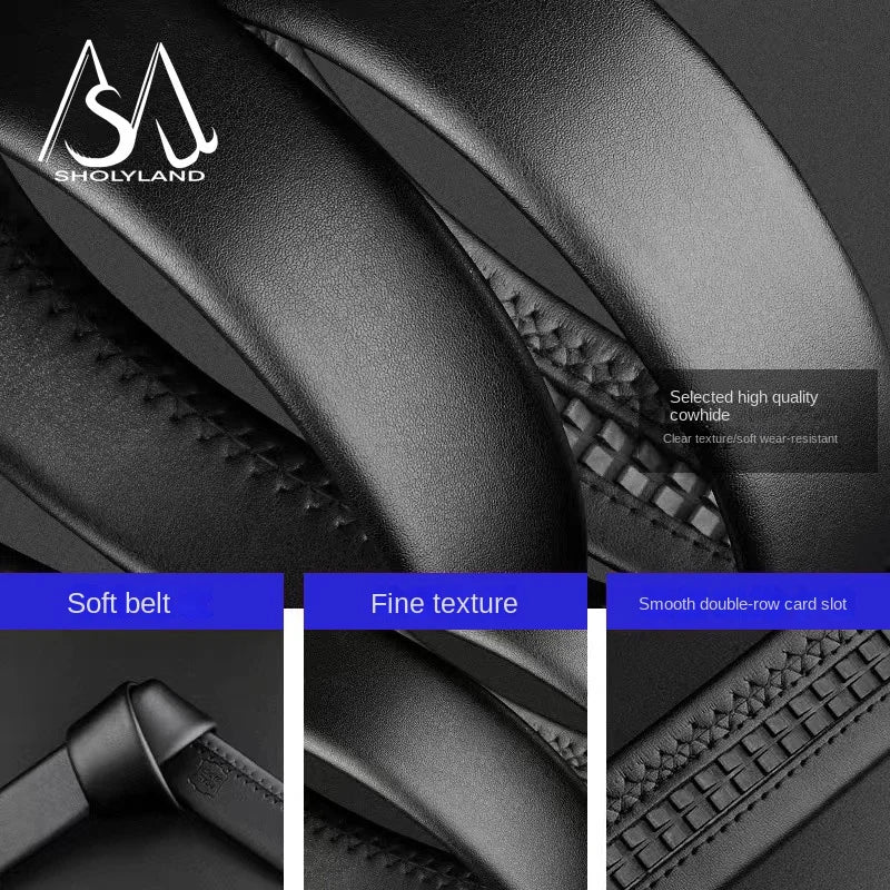 Men's Needle Style Buckle High-end Business Men's Belt