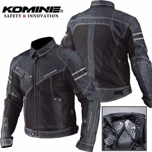 Jackets Spring Breathable Denim Mesh Racing Clothing Motorcycle Jacket