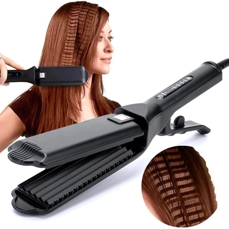 Professional Hair Crimper Wave Corn Iron Hot Curling Corrugated Automatic Curler Electric Styler Appliances Curlers For Women