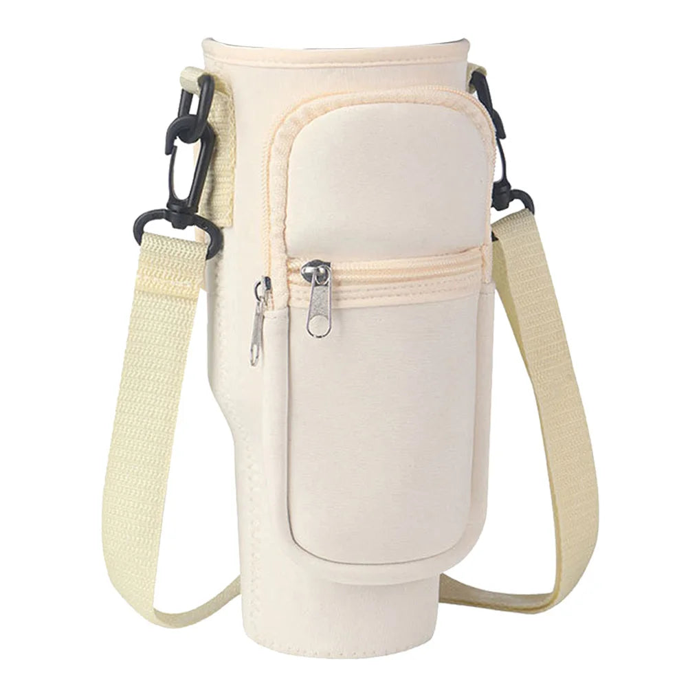 Neoprene Water Bottle Carrier Bag For Stanley Quencher Cup Sleeve with Adjustable Shoulder Strap Water Bottle