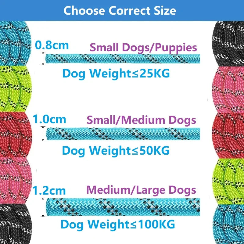 Strong Soft Handle Dog Leash Reinforced Leash for Small Medium Large Big Dogs