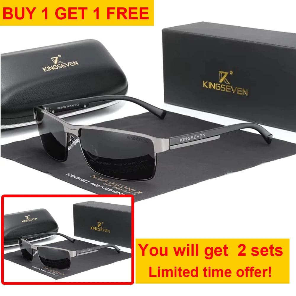 KINGSEVEN Men Polarized Sunglasses, Design  Women SunGlasses, UV400 Anti-glare Driving Square Eyeglasses