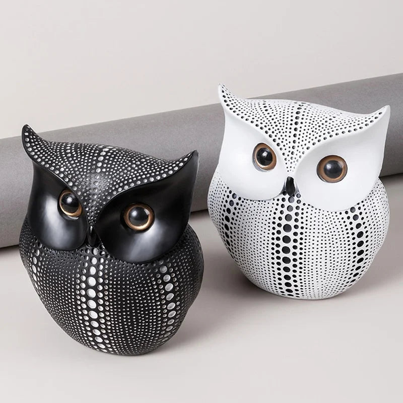 Resin Owl Statue Living Room Decoration Accessories Figurines & Miniatures